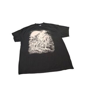 Vintage Y2K Wolf Print White Tennessee River Thunder Sportswear XL